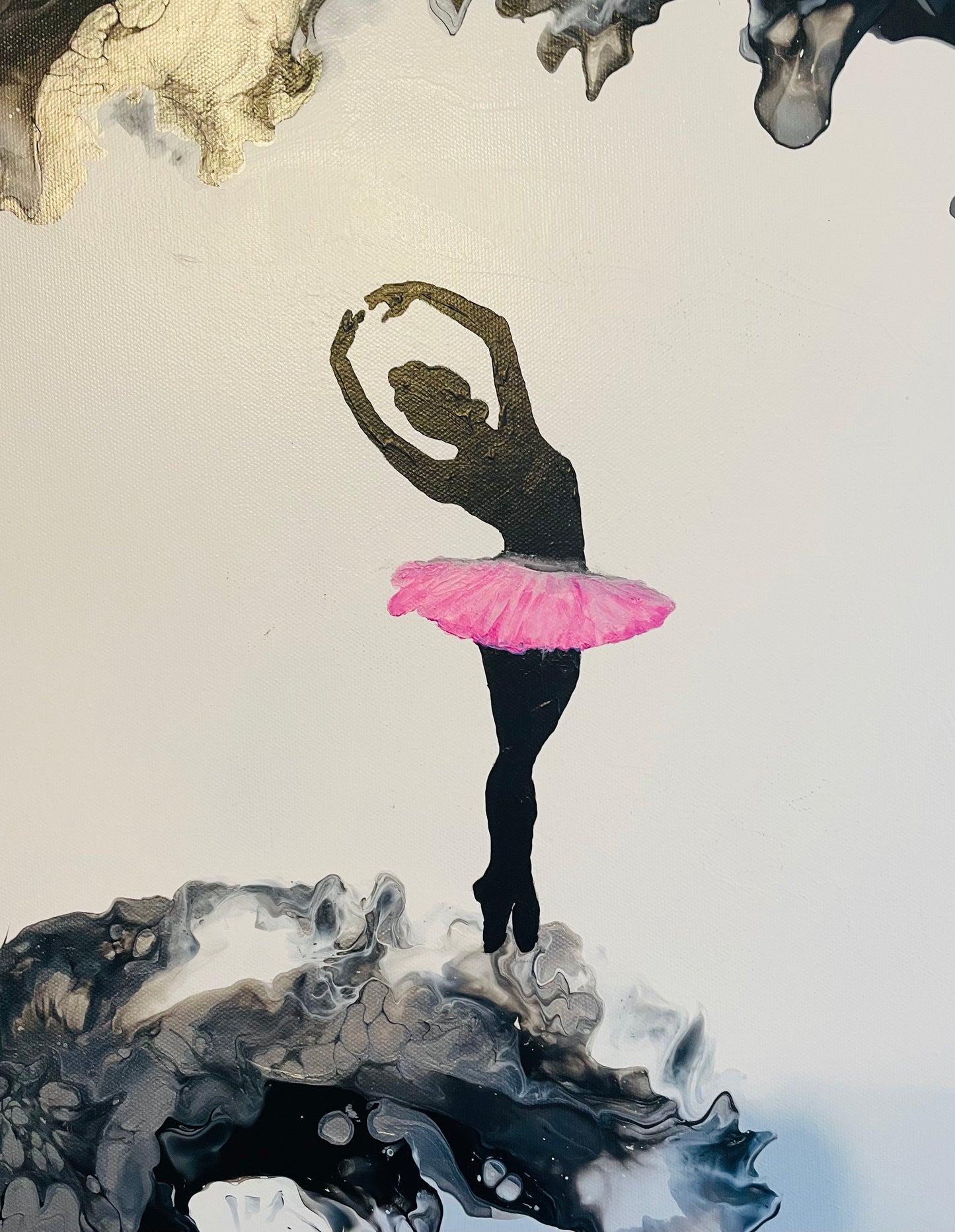 Acrylbild Dance the Waves Pouring Ballerina