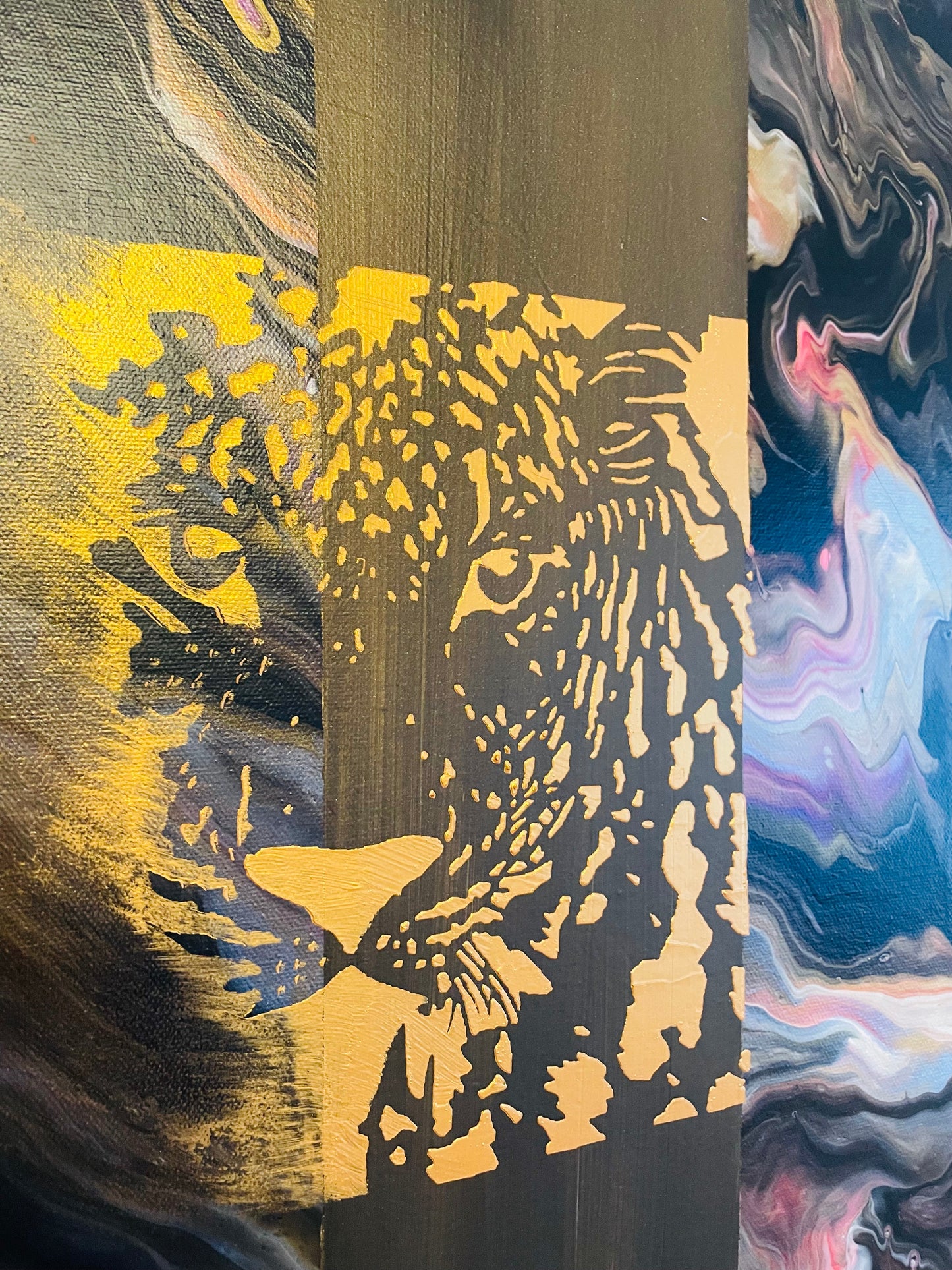 Gemälde golden Panther